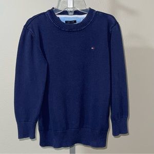 Tommy Hilfiger Blue Long Sleeve Crewneck Sweater, Size 7